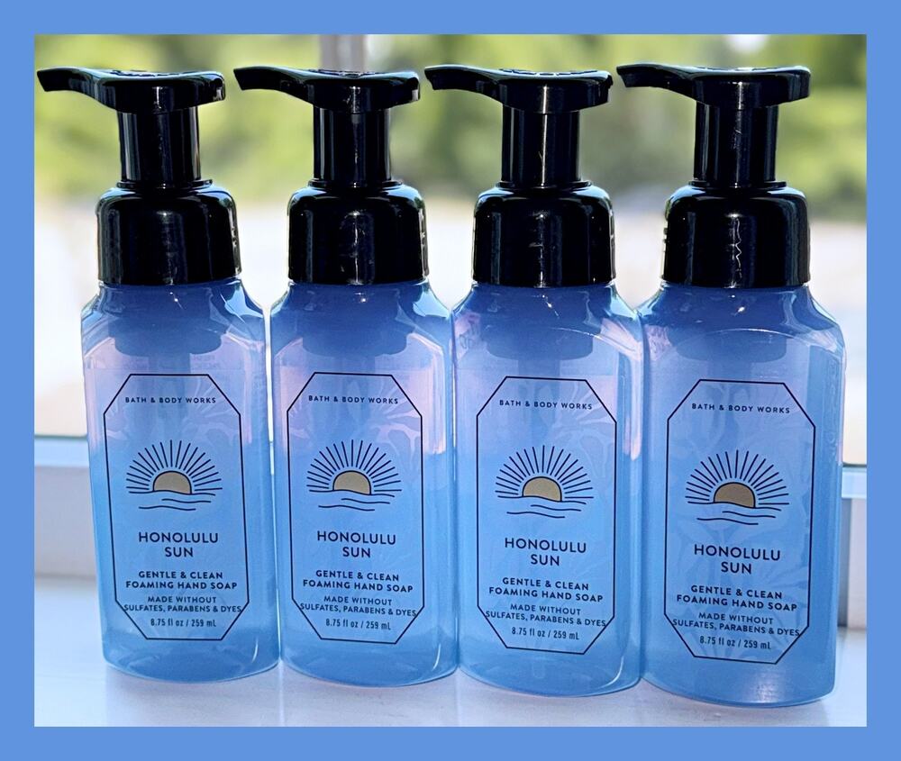 Bath & Body Works Honolulu Sun 8.75 fl oz Gentle Clean Foaming Hand Soap x4